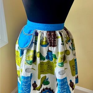 Colorful Printed VINTAGE Women's apron.